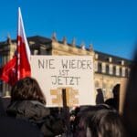 Protestujący z